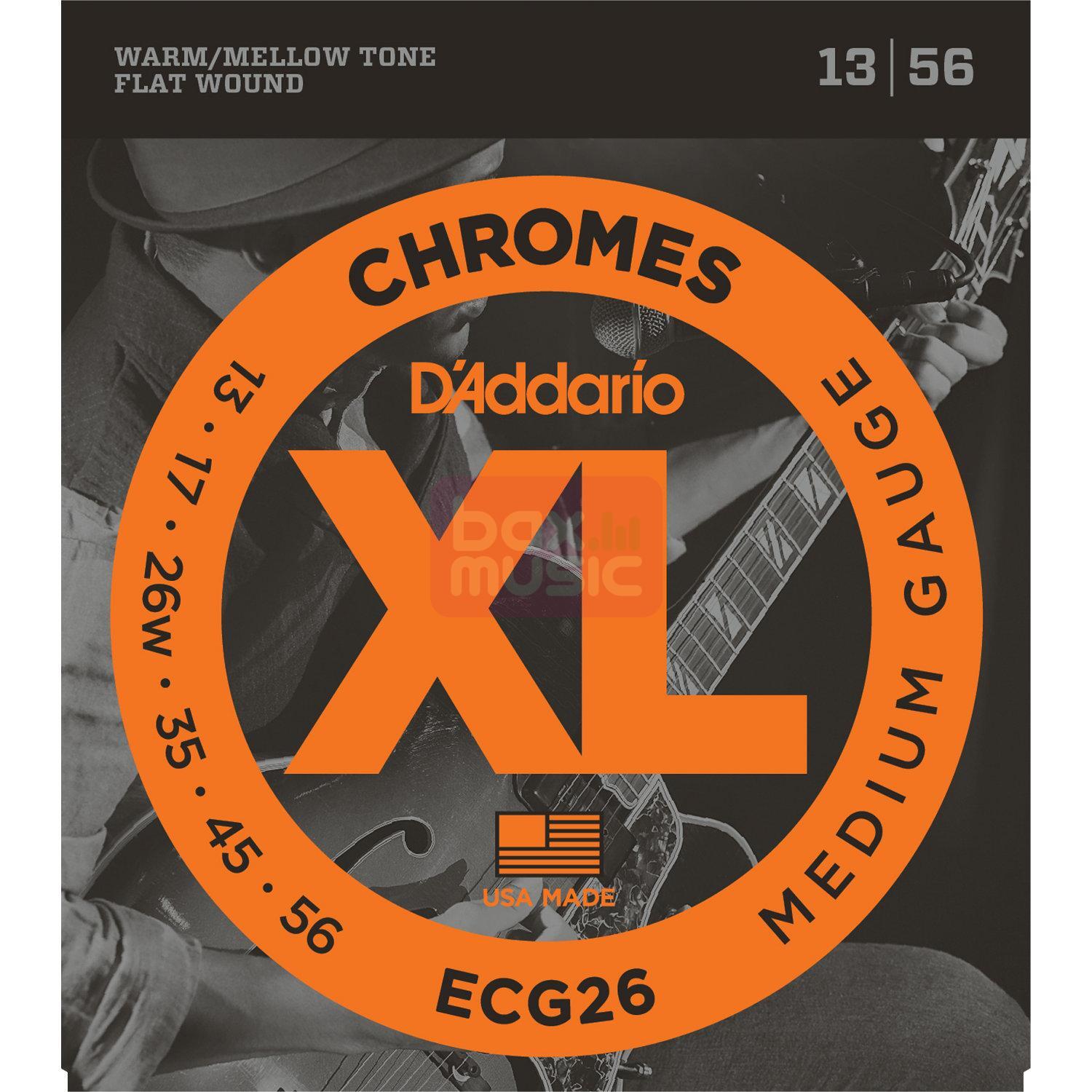 D'ADDARIO Daddario ECG26 flatwound snarenset voor elektrische gitaar