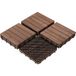 Yaheetech Dalles en bois à emboîter - 11 pièces - Environ 1 m² - 30 x 30 cm - Marron