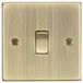 Knightsbridge CS12AB Laiton Antique Bord Carré 10A 1G Interrupteur, 230 V