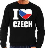 Bellatio Decorations I love Czech supporter sweater / trui voor heren - zwart - Tsjechie landen truien - Tsjechische fan kleding heren XL