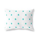 BonaMaison Turkoois-Wit Decoratieve Kussensloop, Kussenhoezen Bank, Decoratieve Kussenhoesjes, Kussensloop; Sofa, Slaapkamer, Kantoor, Auto 45x60 Cm - Ontworpen en vervaardigd in Turkije