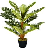 HOMCOM Kunstpalm-PEVA-16x16x85cm-Groen