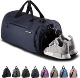 Fitgriff Sporttas & Reistas V1 met Schoenenvak en Natvak – Travel Bag voor Heren en Dames – Tas voor Reizen, Gym, Fitness en Outdoor (Marineblauw, 58 x 31 x 31 cm (Medium))