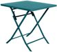 Hespéride Table de jardin carrée pliable pour 2 personnes en acier, modèle GREENSBORO