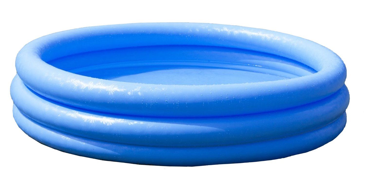 Intex Crystal Blue Round Inflatable Pool - 114cm x 25cm - 175L