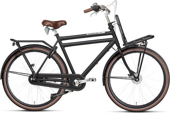 Popal Cargo Aluminium N7 Transportfiets - Heren - 50cm - Mat Zwart