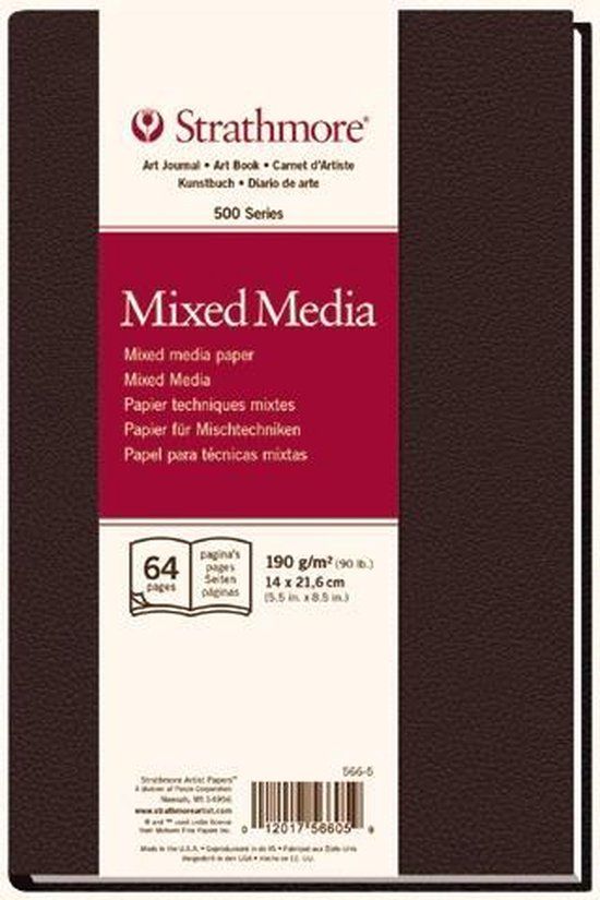 Strathmore 500 Series Mixed Media Papier - Wit - A5 - 190 g - 32 Pagina's