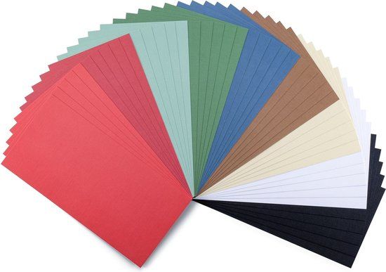 Florence Cardstock Linnenkarton Multipack Kerst - 27 x 13,5 cm - 45 vellen - Textuur - 250 g