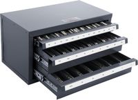 VEVOR Freesdispenserkast, Frees-Organizerkast Met Drie Laden voor 1/8" Tot 1", Stalen Freesdispenser-Organizerkast Met Etiketten, Stapelbaar Met 29 Vakken