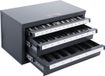 VEVOR Freesdispenserkast, Frees-Organizerkast Met Drie Laden voor 1/8" Tot 1", Stalen Freesdispenser-Organizerkast Met Etiketten, Stapelbaar Met 29 Vakken