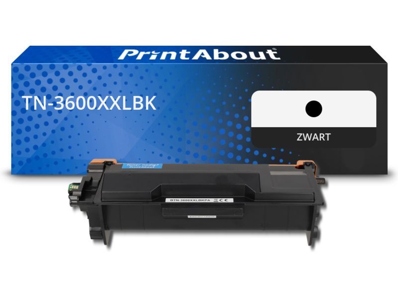 PrintAbout Toner TN-3600XXLBK Zwart Extra hoge capaciteit geschikt voor Brother