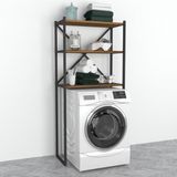 en.casa Ombouwkast Askersund 160x66x34 cm zwart en walnootkleurig