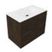 Saniclass Houten Frame Badkamermeubelset - 80x45x61.5cm - Mat Eiken Charcoal