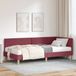 vidaXL Hoekbedframe met Matras 2 st Wijnrood 100 x 200 cm Stof