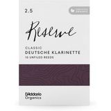 D'Addario Organic Reserve Classic Duitse klarinet Riet - Riet voor klarinet - Het eerste en enige biologische riet - 2,5 sterkte, 10 stuks