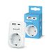 Garza - 3-in-1 stopcontactadapter met 1 Schuko-stopcontact + 1 USB-A QC3.0 + 1 USB-C PD20 W, snel opladen 20 W, kinderbeveiliging, 3680 W, draagbaar en veilig - Wit