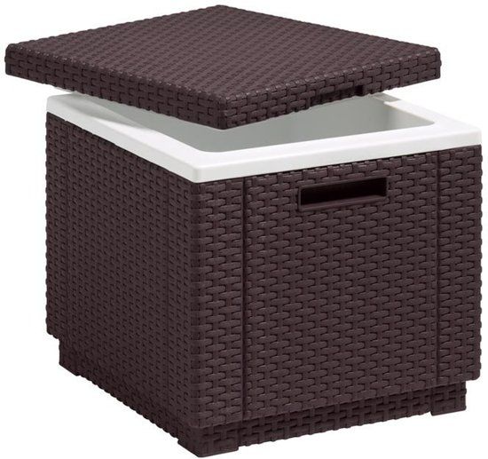 Keter Allibert Ice Cube Tuin koelbox - bruin