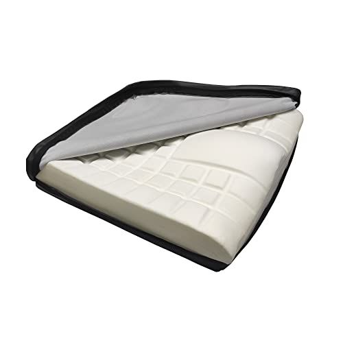 Mobiclinic, Antischaalkussen, Anti-decubitus kussen, Met hoge dichtheid viscoelastisch schuim, Waterdichte hoes, Kussen voor rolstoel, Fauteuil, Kantoor, 60kg/m3