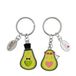 GRUSS & CO Paar sleutelhanger motief avocado | cadeauset met 2 figuurlijke hangers, op cadeaukaart | huwelijkscadeau, voor koppels, voor twee | 71072, Meerkleurig, Länge 8,3 cm
