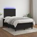 Maison Exclusive - Lit boxspring avec matelas et éclairage LED, noir, 120 x 200 cm, textile