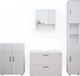 Vicco Meuble de salle de bain Irma Blanc laqué brillant 4 pièces, Modèle 38069