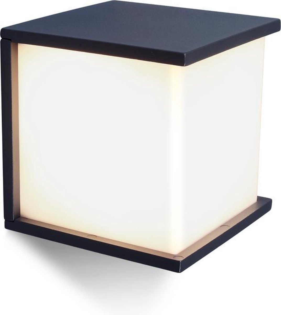 LUTEC BOX CUBE SQUARE OUTDOOR WALL 1 LIGHT E27 DARK GREY