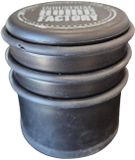 Cogex Deurstopper - zwart - design - rubber - D7,5 x H8 cm