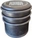Cogex Deurstopper - zwart - design - rubber - D7,5 x H8 cm