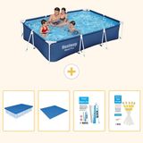Bestway Rechthoekig Steel Pro Zwembad - 300 x 201 x 66 cm - Blauw