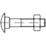TOOLCRAFT 111233 Platbolschroef M12 25 mm Buitenzeskant DIN 603 Staal 100 stuk(s)