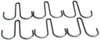 Enclume Twin Hook, set van 6, te gebruiken met pottenrekken, gehamerd staal