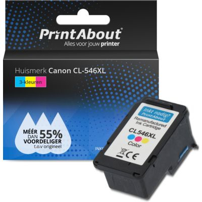 PrintAbout Huismerk Canon CL-546XL Inktcartridge 3-kleuren Hoge capaciteit