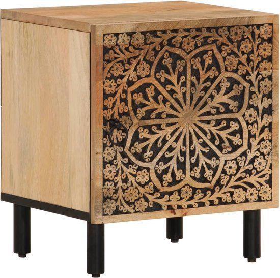 vidaXL Nachtkastje 40x33x46 cm massief mangohout