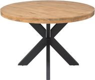 Merkloos Starfurn Eettafel Ron Bruin Mangohout Rond 120x120x76 cm