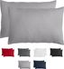 Komfortec Set van 2 Premium Kussenslopen 50x70 cm - Superzachte Kussenhoes – 100% - Geborsteld Polyester - 90g/m²- Grijs