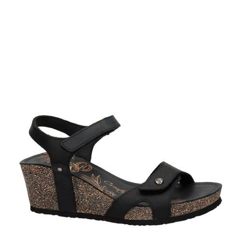 Panama Jack nubuck sandalettes zwart