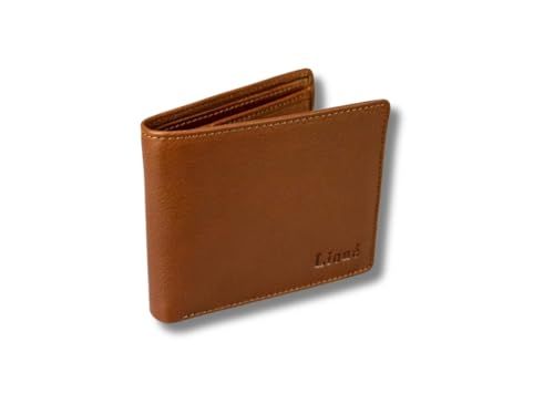 Just Lioné Max Leren Heren Portemonnee Cognac - Billfold met Rijbewijsvak en RFID Bescherming