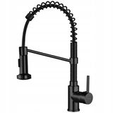 LOCO Robinet de cuisine avec spirale flexible - Noir
