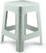 Forte Plastics Tabouret de cuisine/marchepied - rotin - vert menthe - plastique - 36 x 36 x 45 cm