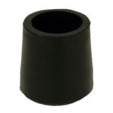 Amig Ronde Buitendop voor Krukken en Wandelstokken - Model 657 - Ø18 mm - Zwart Rubber