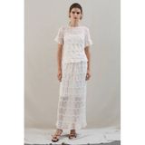 VILA Maxi Rok Ecru