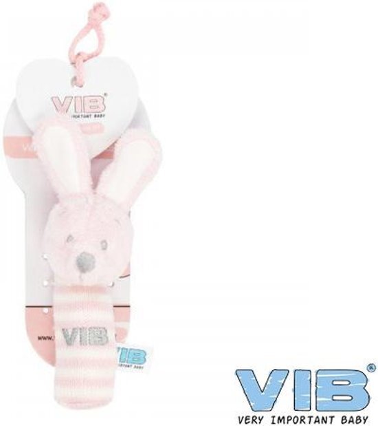 VIB Pluche Konijn Squeaker met Piep Very Important Rabbit Roze