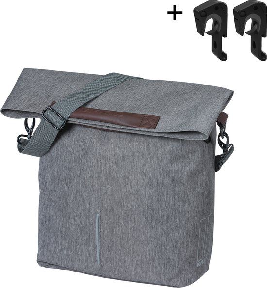Basil City - Enkele Fietstas - 16 Liter - Grijs