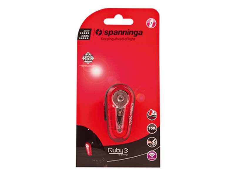 Spanninga Ruby 3 - Achterlicht - Zadelpenmontage - Batterij
