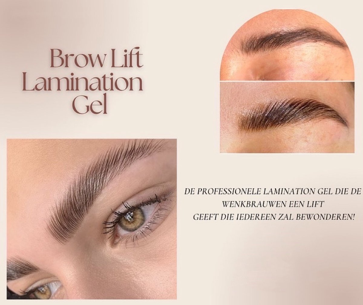 AE beauty - Wenkbrauw Lamination Gel - Wenkbrauw lift - Dubbel Borstelsysteem - Lamination effect - Vegan