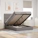 Maison Exclusive - Cadre de lit ottoman avec matelas taupe, 140x190 cm, textile