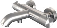Brauer Brushed Carving Opbouw Baddouche Thermostaatkraan RVS Geborsteld PVD