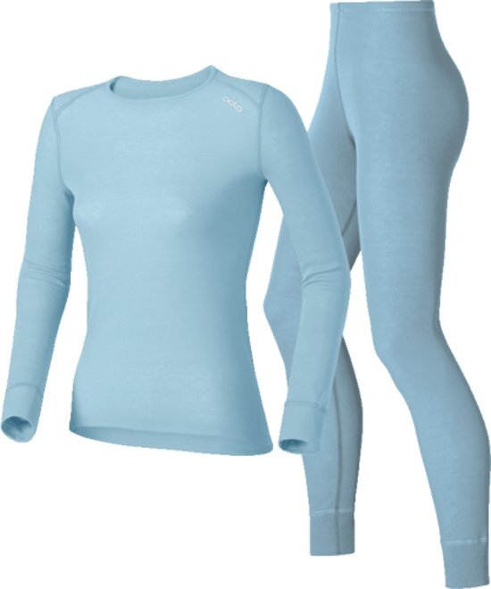 ODLO Warm - Thermoshirt - Dames - Licht Blauw - Maat XL