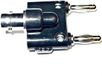 Mueller Electric BU-00260 Adaptateur de connexion BNC femelle - fiche banane Argent