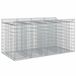 vidaXL Gabionen verhoogde border, 2 stuks, 200 x 100 x 100 cm, verzinkt staal